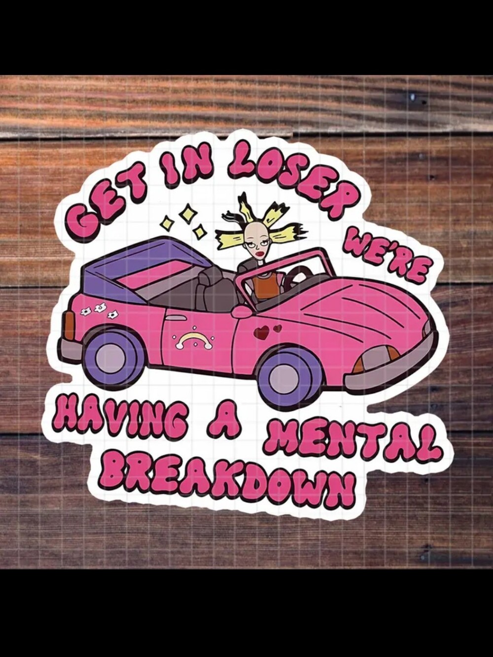 2$ Add On⭐ Get In Loser We're Having A Mental Breakdown Sticker